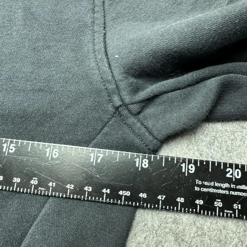 Nike Hoodie Mens Large Black Fleece Pullover Swoosh Logo Sweatshirt Casual